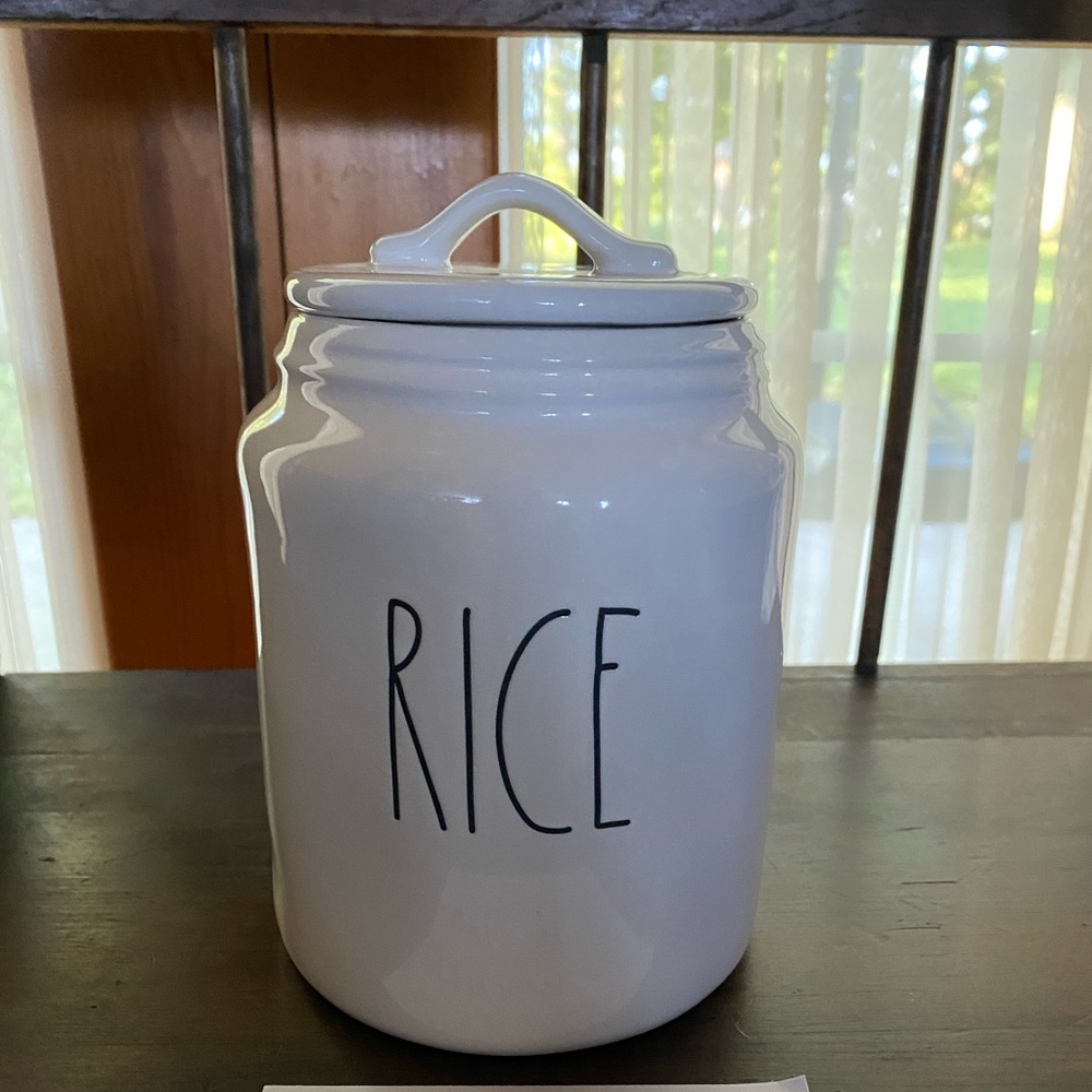 Rae Dunn rice canister
